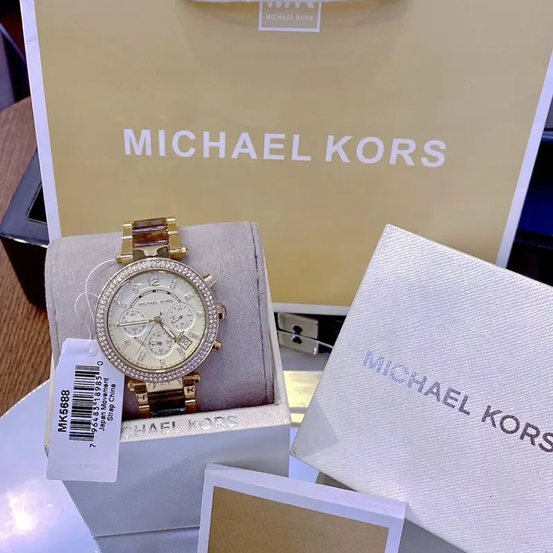 Michael Kors Parker Champagne Dial Ladies Watch- MK5688